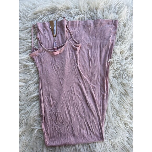 Skims Soft Lounge Petite Long Slip Dress Morganite Size XSP - Picture 10 of 12